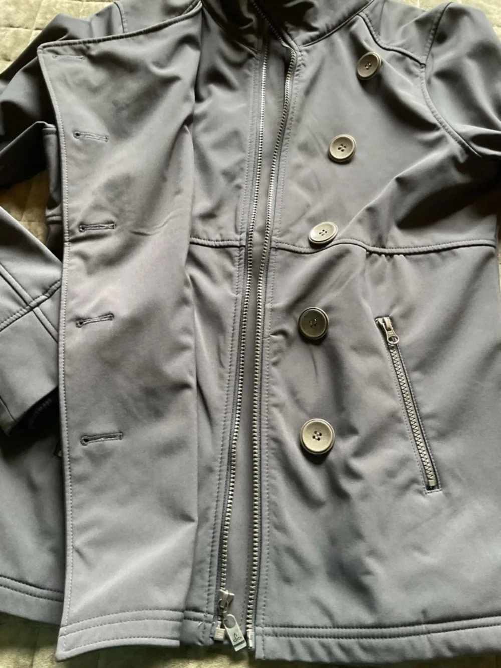 PrAna Martina Jacket Coat Gray Medium Soft Shell - Picture 6 of 11